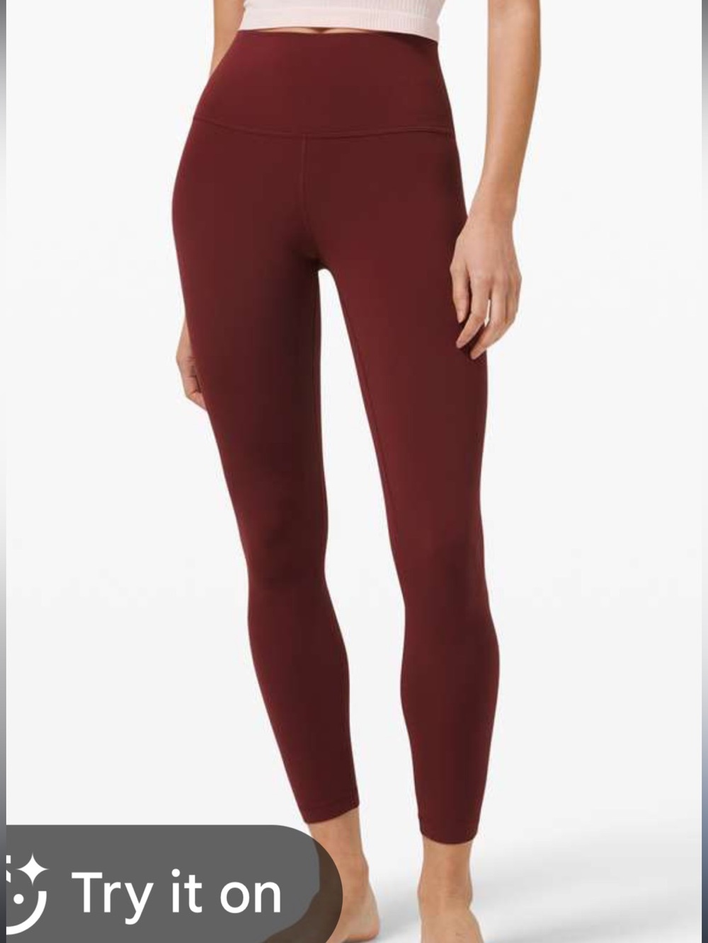 Lululemon High Rise Align Merlot - 6, 25”